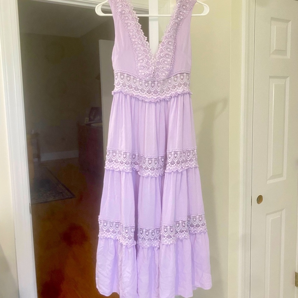 MABLE Lavender midi dress